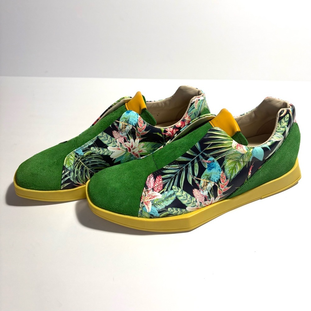 Girotti, Handcrafted, Custom made, Suede and leather loafers, Square Sole, Sz 37 - Picture 3 of 15